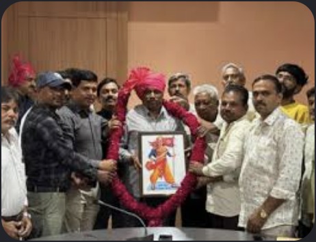 BJP leaders honoring local leader
